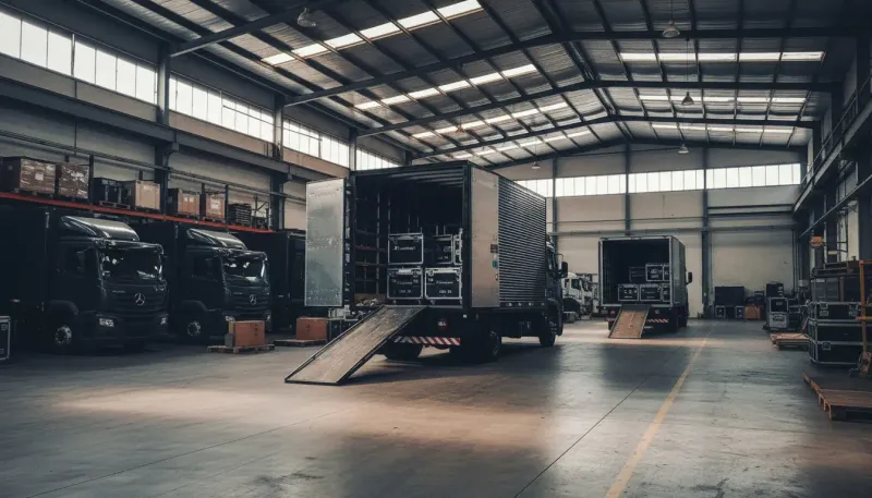 Transporte de estruturas para eventos